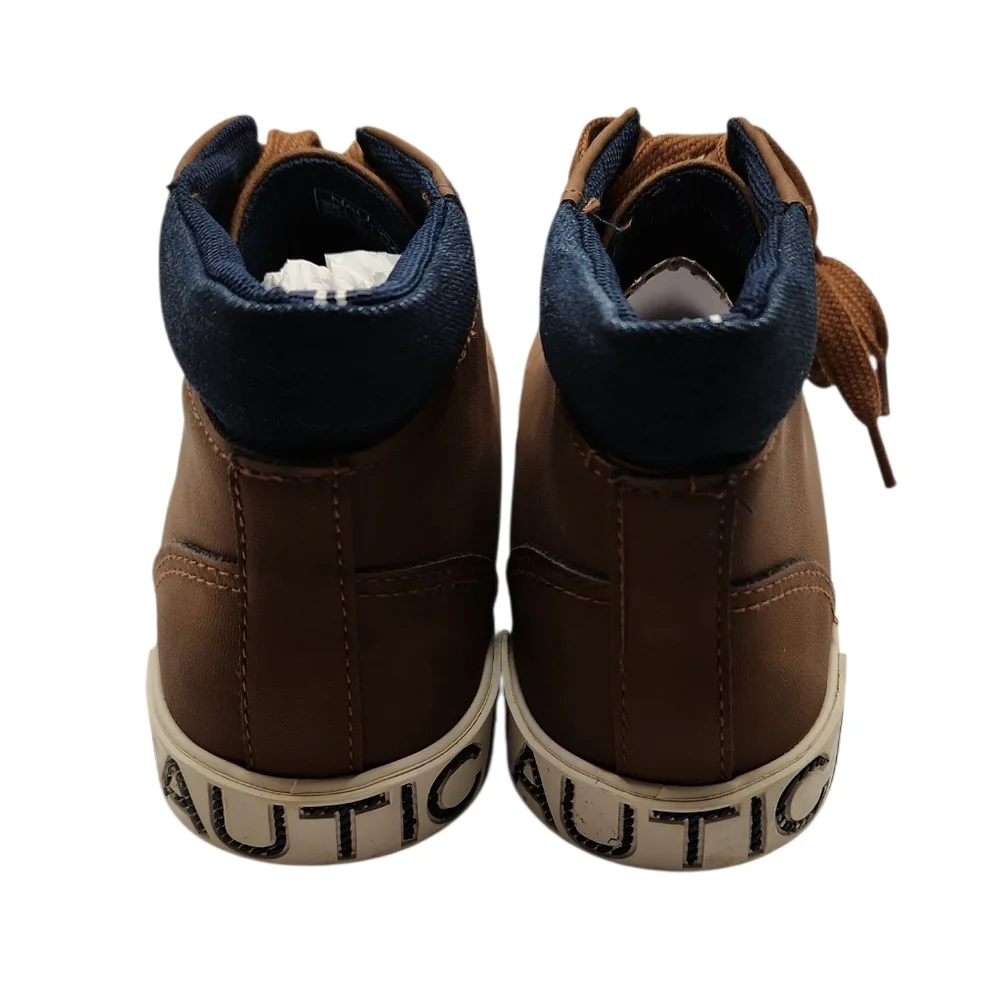 Nautica Boys Palar Tan Comfort Dress Or Casual Sneaker Shoes Youth Size 5 KB0817